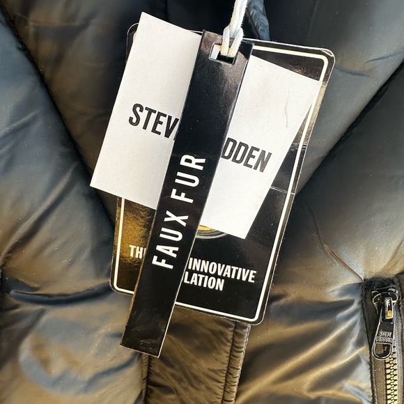 NWT Steve Madden BLACK Women's Juniors' Puffer Coat , M 10/12 - Picture 5 of 9